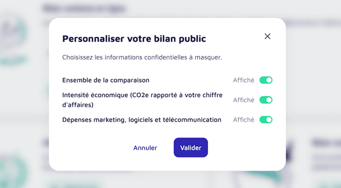 personnaliser bilan public